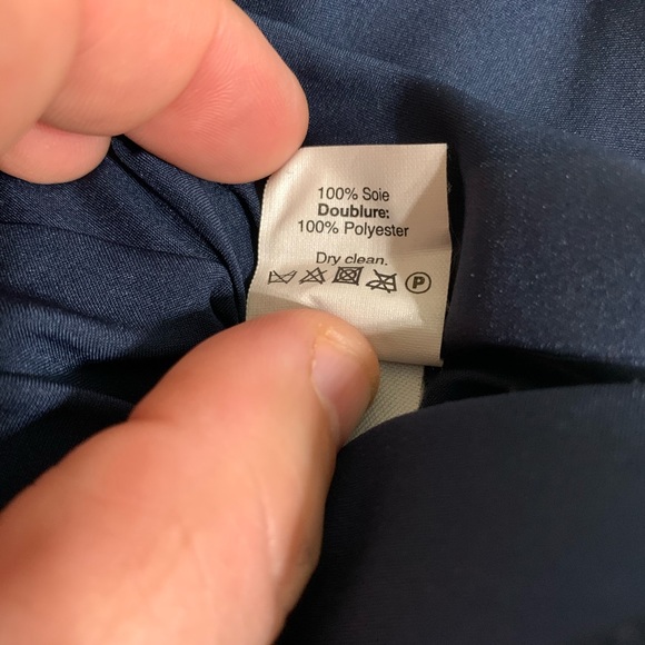 Madewell Silk Sheer-Stripe Cami Dress Navy Size M - Picture 6 of 8